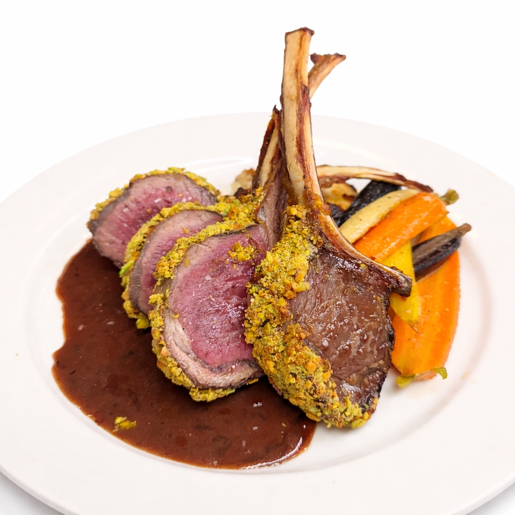 pistachio crusted australian rack of lamb